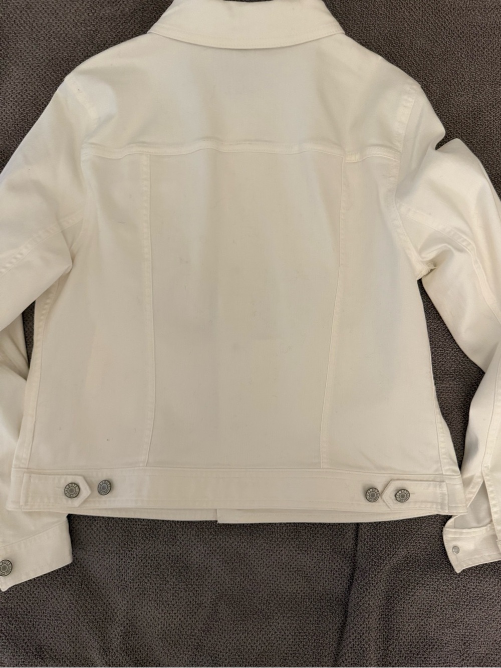 Talbots White Denim Button-Up Jacket - Picture 12 of 13